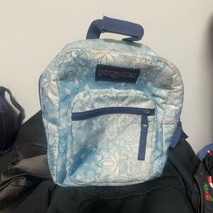 Jansport Light Blue Patterned Backpack